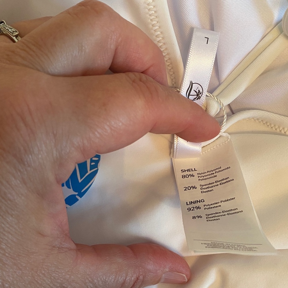 Cupshe Cream Ruffled Swimsuit - Picture 4 of 7